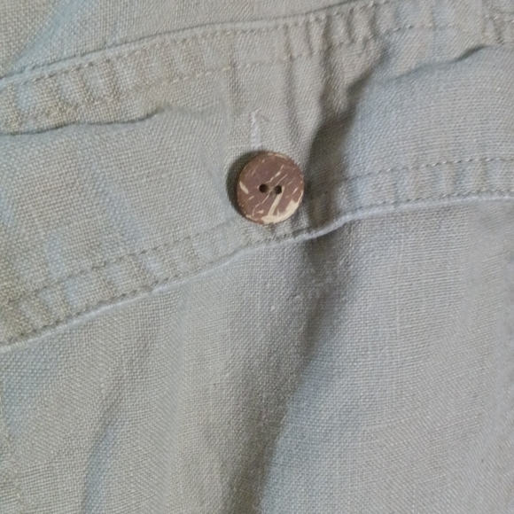 Vintage ORVIS 100% Pure Linen Capri Pants Beige Pockets Casual Size 18 Plus - Picture 8 of 14